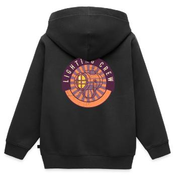 LIGHTING CREW RETRO Lighting Technician - Kids Premium Organic Zip-up Hoodie - black - Back - AI Model Kid Male (0cm)