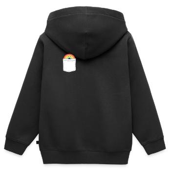 Lesbian Pride - Kids Premium Organic Zip-up Hoodie - black - Back - AI Model Kid Male (0cm)