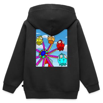 Funfair remunerated amusement park - Kids Premium Organic Zip-up Hoodie - black - Back - AI Model Kid Male (0cm)