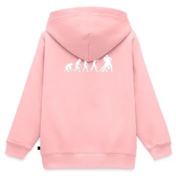 Tanzlehrer Evolution Tanzschule Tänzerin Tanzpaar - Kinder Premium Organic Zip Hoodie - Rosa - Hinten - AI Model Kid Female (0cm)