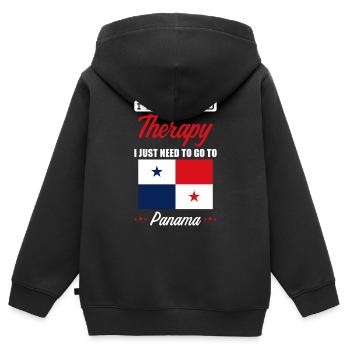 Panama - Sweat Premium à capuche zippé enfant bio - noir - Dos - AI Model Kid Male (0cm)