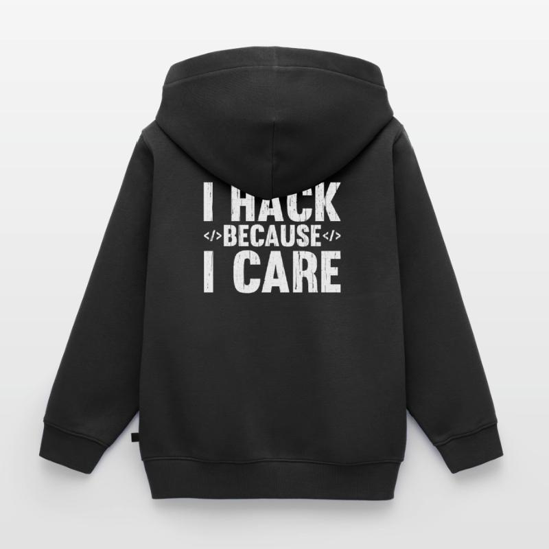 Hacker Code Informatique admin Oracle Cadeau Sweat Premium à capuche zippé enfant bio