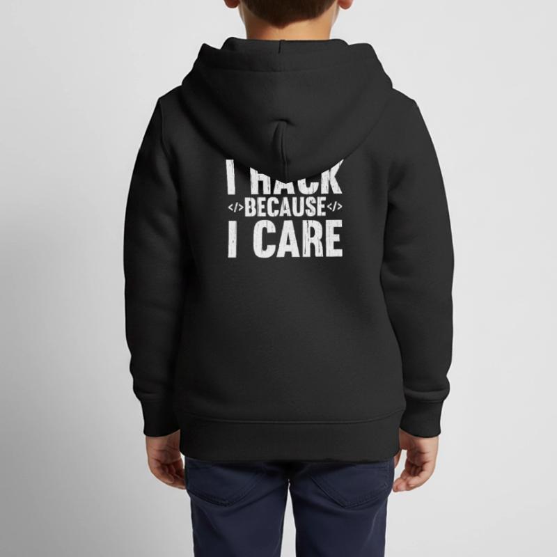 Hacker Code Informatique admin Oracle Cadeau Sweat Premium à capuche zippé enfant bio
