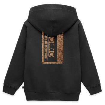 Old School Hip Hop Rap Kassette Geschenk - Kinder Premium Organic Zip Hoodie - Schwarz - Hinten - AI Model Kid Male (0cm)