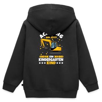 Ich Bin Jetzt Ein Kindergartenkind Kita Geschenk - Kinder Premium Organic Zip Hoodie - Schwarz - Hinten - AI Model Kid Male (0cm)