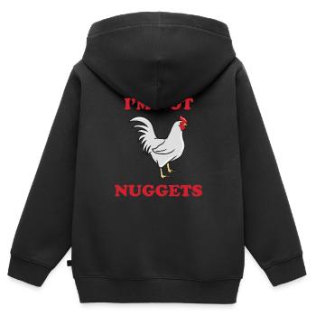 Hahn Tierschutz - Kinder Premium Organic Zip Hoodie - Schwarz - Hinten - AI Model Kid Male (0cm)