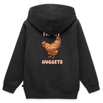 Huhn Tierschutz - Kinder Premium Organic Zip Hoodie - Schwarz - Hinten - AI Model Kid Male (0cm)