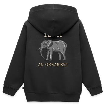 Elefant Tierschutz - Kinder Premium Organic Zip Hoodie - Schwarz - Hinten - AI Model Kid Male (0cm)