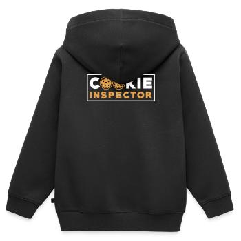 Inspecteur de cookies Cuisson J'aime les cookies - Sweat Premium à capuche zippé enfant bio - noir - Dos - AI Model Kid Male (0cm)