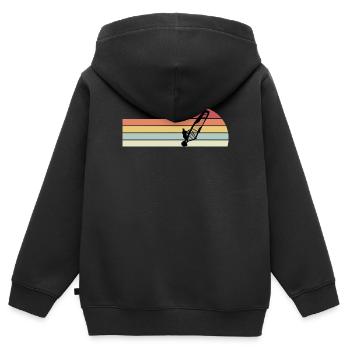Windsurfing Windsurfers - Kids Premium Organic Zip-up Hoodie - black - Back - AI Model Kid Male (0cm)