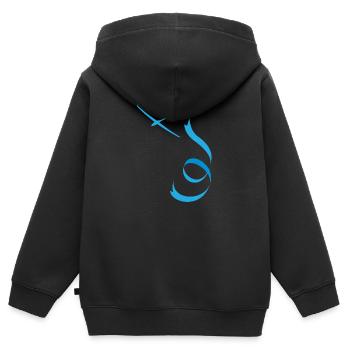 Planeurs - Sweat Premium à capuche zippé enfant bio - noir - Dos - AI Model Kid Male (0cm)