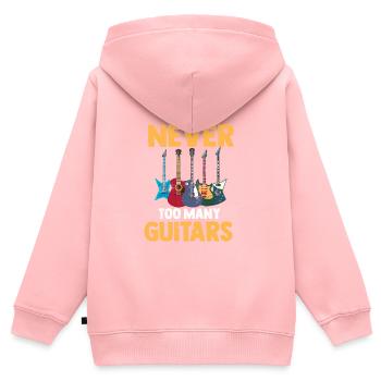 Guitar You Can Never Have Too Many Guitars - Sweat Premium à capuche zippé enfant bio - rose - Dos - AI Model Kid Female (0cm)