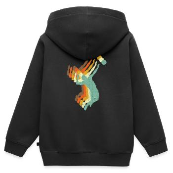 Volleyball Retro Style - Kinder Premium Organic Zip Hoodie - Schwarz - Hinten - AI Model Kid Male (0cm)