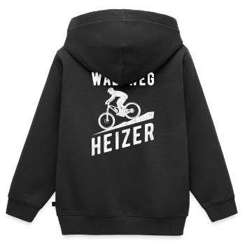 Downhill Waldweg Heizer - Sweat Premium à capuche zippé enfant bio - noir - Dos - AI Model Kid Male (0cm)