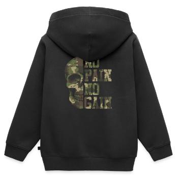 Kein Schmerz kein Gewinn - Kinder Premium Organic Zip Hoodie - Schwarz - Hinten - AI Model Kid Male (0cm)