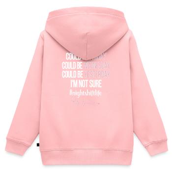 Nachtschicht Krankenpflegerin Krankenschwester - Kinder Premium Organic Zip Hoodie - Rosa - Hinten - AI Model Kid Female (0cm)