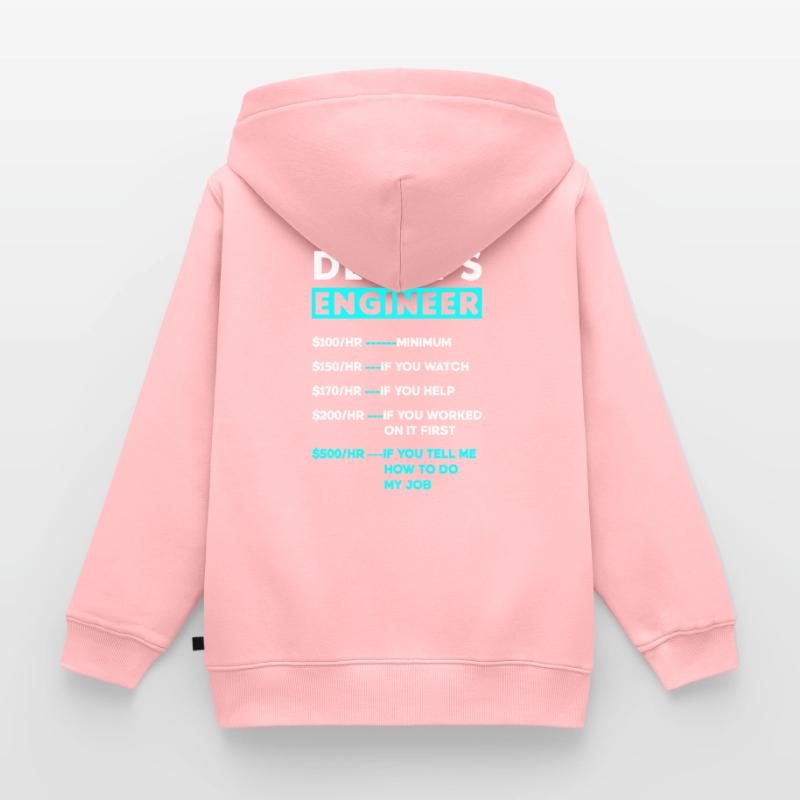 DevOps Ingenieur Cloud Computing Stundensatz Kinder Premium Organic Zip Hoodie