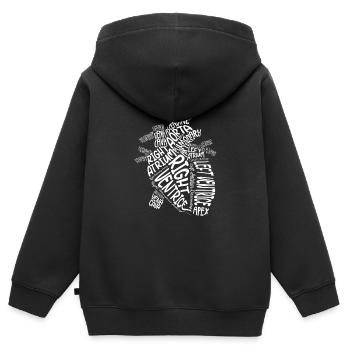 Anatomisches Herz Kardiologe Anatomie Kardiologie - Kinder Premium Organic Zip Hoodie - Schwarz - Hinten - AI Model Kid Male (0cm)