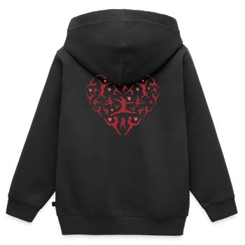 Gymnastik Sport Gymnastics Coach - Kinder Premium Organic Zip Hoodie - Schwarz - Hinten - AI Model Kid Male (0cm)