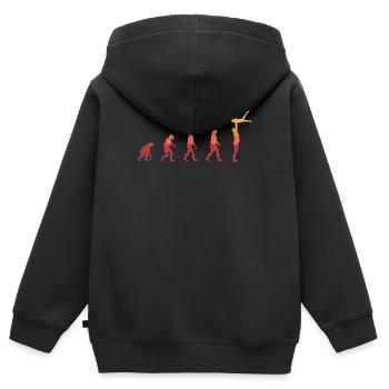 Gymnastik Sport Evolution of Acrobatics - Kinder Premium Organic Zip Hoodie - Schwarz - Hinten - AI Model Kid Male (0cm)