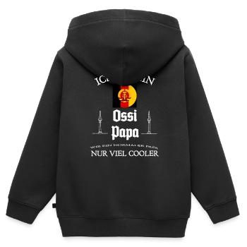 DDR Sachsen Ossi Ostberlin Moped outfit Spruch - Kinder Premium Organic Zip Hoodie - Schwarz - Hinten - AI Model Kid Male (0cm)