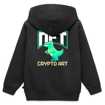 Nicht-fungible Token NFTs Krypto-Aktien NFT CRYPTO - Kinder Premium Organic Zip Hoodie - Schwarz - Hinten - AI Model Kid Male (0cm)