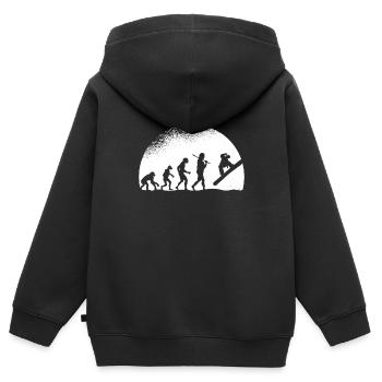Evolution Snowboarding - Sweat Premium à capuche zippé enfant bio - noir - Dos - AI Model Kid Male (0cm)