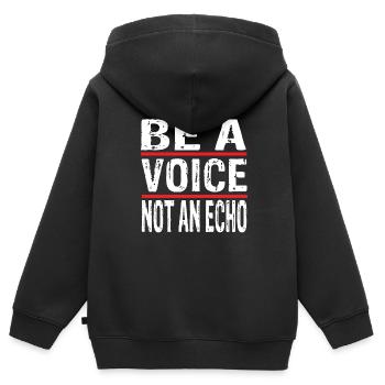 motivation - Kids Premium Organic Zip-up Hoodie - black - Back - AI Model Kid Male (0cm)