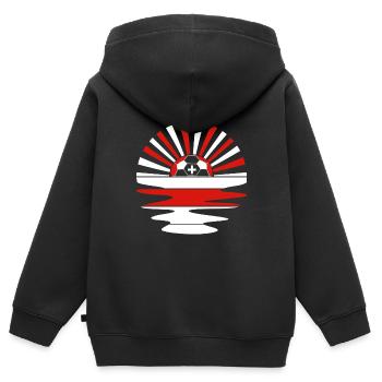 Suisse Football 2021 Suisse Fan - Sweat Premium à capuche zippé enfant bio - noir - Dos - AI Model Kid Male (0cm)