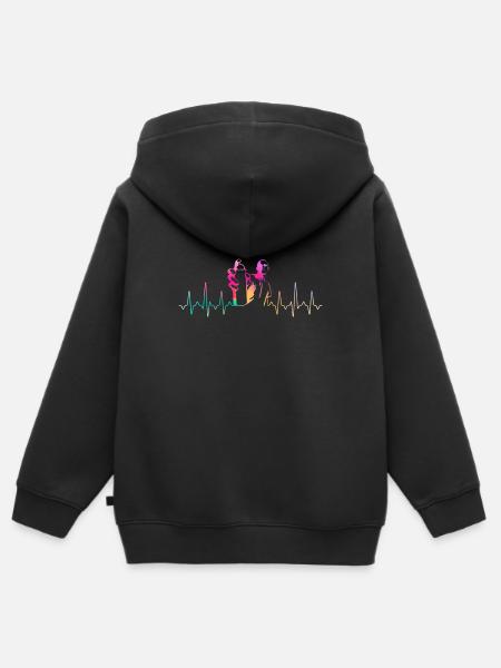Graffiti - Kinder Premium Organic Zip Hoodie - Schwarz