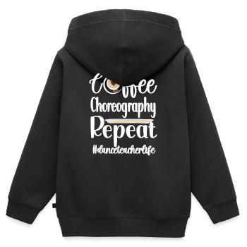 Tanzlehrer Anerkennung Tanzlehrerin Tanzunterricht - Kinder Premium Organic Zip Hoodie - Schwarz - Hinten - AI Model Kid Male (0cm)