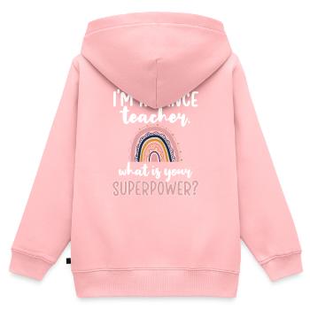 Tanzlehrer Anerkennung Tanzlehrerin Tanzunterricht - Kinder Premium Organic Zip Hoodie - Rosa - Hinten - AI Model Kid Female (0cm)
