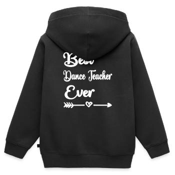 Tanzlehrer Anerkennung Tanzlehrerin Tanzunterricht - Kinder Premium Organic Zip Hoodie - Schwarz - Hinten - AI Model Kid Male (0cm)