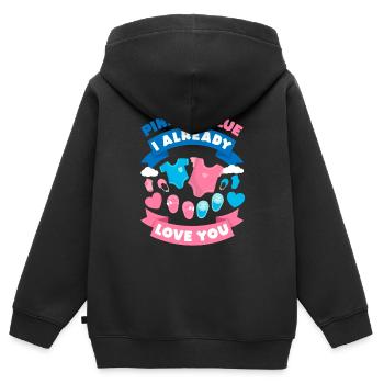 Gender Revealing Party Ideas Gender Revealer Cute - Kinder Premium Organic Zip Hoodie - Schwarz - Hinten - AI Model Kid Male (0cm)