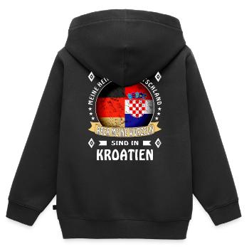 Heimat Deutschland Wurzeln - Kinder Premium Organic Zip Hoodie - Schwarz - Hinten - AI Model Kid Male (0cm)