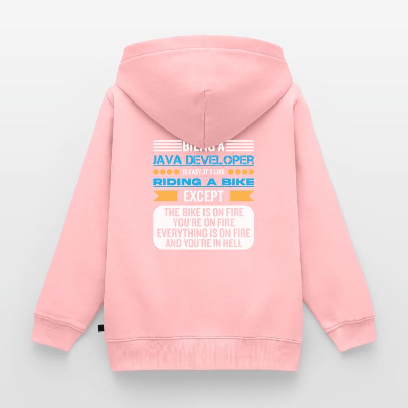 Java Developer Kinder Premium Organic Zip Hoodie