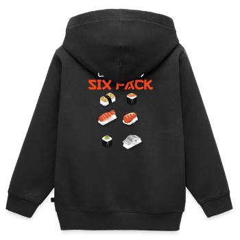 Sushi - Kinder Premium Organic Zip Hoodie - Schwarz - Hinten - AI Model Kid Male (0cm)
