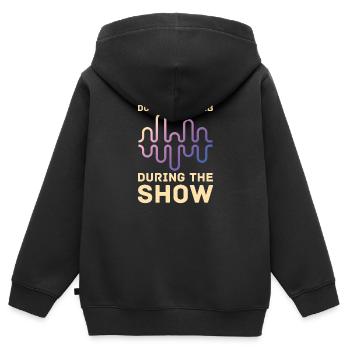 Technicien de son Sound Audio Engineer - Sweat Premium à capuche zippé enfant bio - noir - Dos - AI Model Kid Male (0cm)