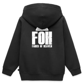 Technicien de son Sound Audio Engineer - Sweat Premium à capuche zippé enfant bio - noir - Dos - AI Model Kid Male (0cm)