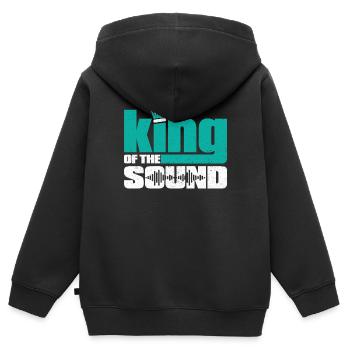 Technicien de son Sound Audio Engineer - Sweat Premium à capuche zippé enfant bio - noir - Dos - AI Model Kid Male (0cm)