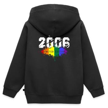 2006 Geburtstag Homosexuell LGBT - Kinder Premium Organic Zip Hoodie - Schwarz - Hinten - AI Model Kid Male (0cm)