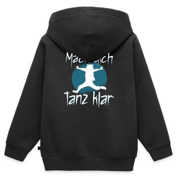 Tanzen Tänzer Tanz - Kinder Premium Organic Zip Hoodie - Schwarz - Hinten - AI Model Kid Male (0cm)