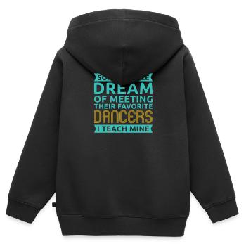 Danse Danse Danse - Sweat Premium à capuche zippé enfant bio - noir - Dos - AI Model Kid Male (0cm)