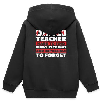 Danse Danse Danse - Sweat Premium à capuche zippé enfant bio - noir - Dos - AI Model Kid Male (0cm)