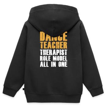 Danse Danse Danse - Sweat Premium à capuche zippé enfant bio - noir - Dos - AI Model Kid Male (0cm)