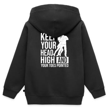 Danse Danse Danse - Sweat Premium à capuche zippé enfant bio - noir - Dos - AI Model Kid Male (0cm)