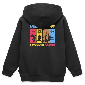 Danse Danse Danse - Sweat Premium à capuche zippé enfant bio - noir - Dos - AI Model Kid Male (0cm)