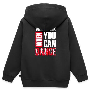 Danse Danse Danse - Sweat Premium à capuche zippé enfant bio - noir - Dos - AI Model Kid Male (0cm)