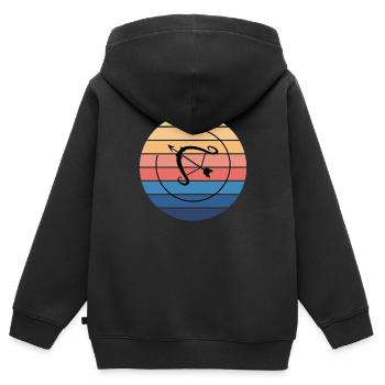 Sternzeichen Schütze Horoskop - Kinder Premium Organic Zip Hoodie - Schwarz - Hinten - AI Model Kid Male (0cm)