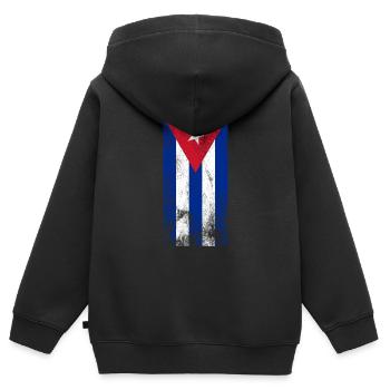 Kuba Flagge Cuba Flagge befreit Cuba cubanisch - Kinder Premium Organic Zip Hoodie - Schwarz - Hinten - AI Model Kid Male (0cm)